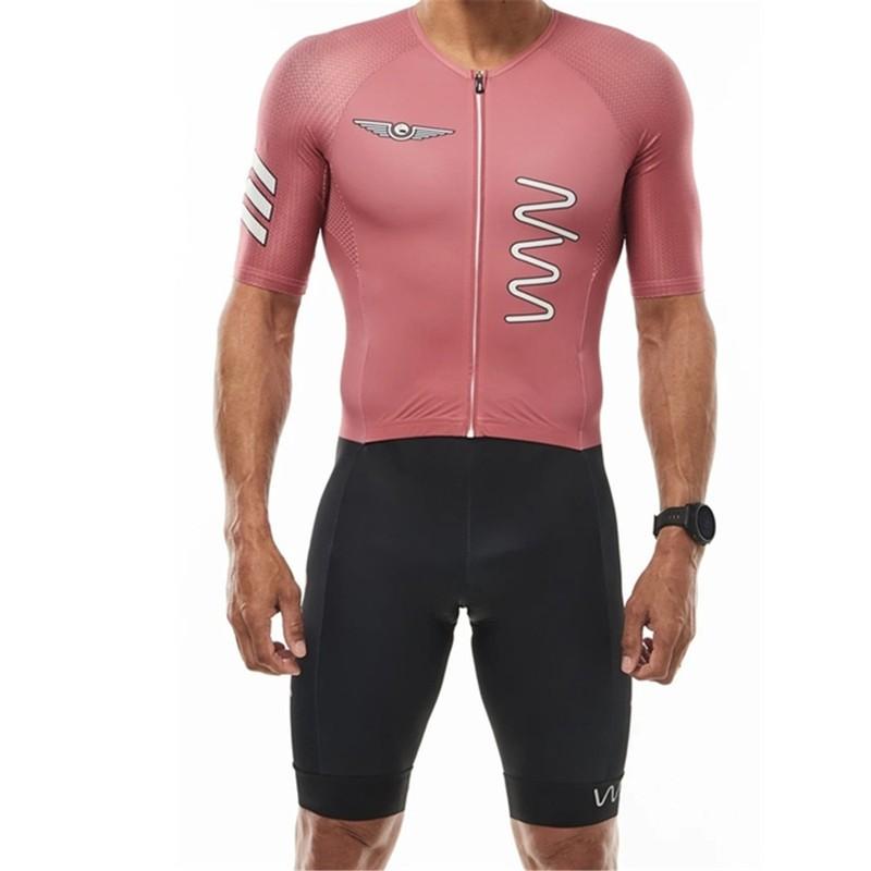 Tuta da Triathlon da Uomo Ciclismo Corsa Nuoto Pezzo Unico Attrezzatura Performance con Tessuto Traspirante Design di Sicurezza