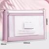 Transparent Zipper Mesh Document Storage Bag With Double Zip-Spacious Portable Handmade Storage Bag