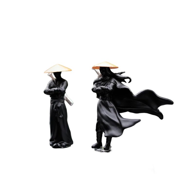 Waterproof Youxia Figure Sculpture Car Figure Sculpture Dashboard Ornament Dollhouse Statue Office Desk Decoration Car Supplies