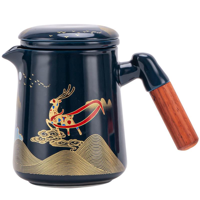 Outdoor travel tea set equipment Ceramic tea brewing tea drinking Kuaike cup portable bag camping tea cup small set