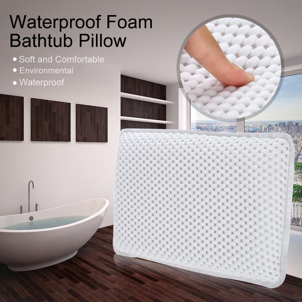 PVC Bath Pillow for Neck Back Support Foam Inner Stuff Padding Bathtub Headrest