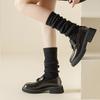 Ladies Autumn and Winter Warm Solid Color Foot Knitting Calf Pile Socks