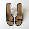 Sheepskin Version~ Minimalist Niche Temperament Thin Strap High Heel Open Toe One Word Cool Slippers Women Wear Summer Sandals