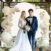 3pcs Wedding Arch Set Backdrop Cover with Elastic Fabric Dome Double-Sided Stretchable Thin Fabric Suitable for Wedding Showers