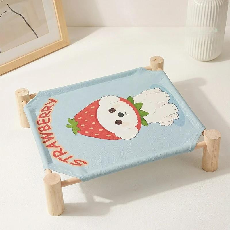 Removable and Washable Pet Camp Bed Kennel Small Dog Bed Universal in All Seasons Hanging Off The Ground Moisture-proof Cat Bed