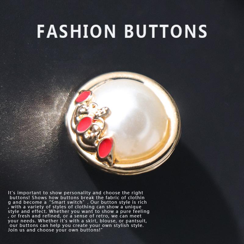 10 Buc Butoni de Palton Metal Perlat Butoni Decorativi de Înaltă Calitate Exquisite Haine Cămașă Cardigan Butoni Daquan