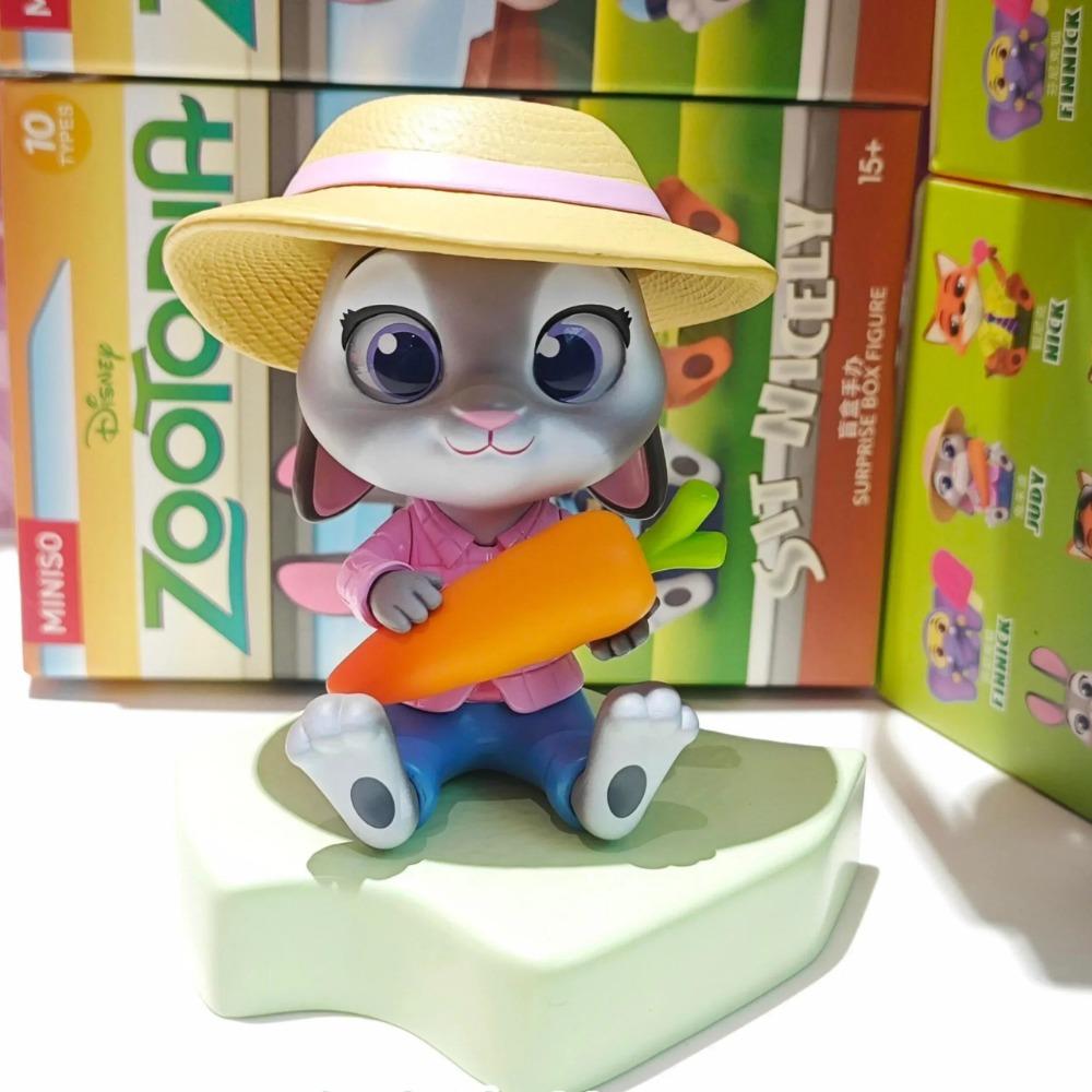 

MINISO Zootopia Just Sit in The Series Blind Box Judy Hopps Nick Desktop Decoration Collection Ornaments Children Birthday Gifts