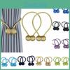 2pcs Tie Backs Curtain Holdbacks Magnetic Buckle Straps Clips Home Tiebacks Rope