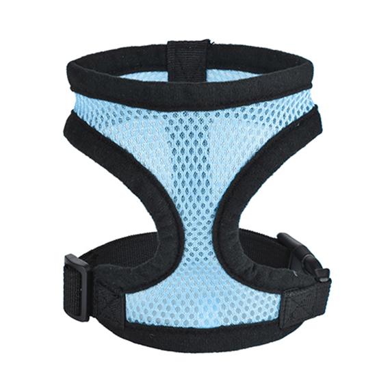 

Ошейник для прогулок для щенков, мягкий сетчатый жилет с защитным ремнем, регулируемый ремень безопасности для домашних животных L синий