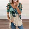 QICED Women's Fashion Casual Long Sleeve V Neck Blouses & Shirts