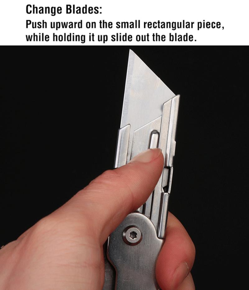 Mini Folding Utility Knife Set Quick Change Pocket Utility Knife with Belt Clip Blade Knife for Cutting Box Paper EDC Tool