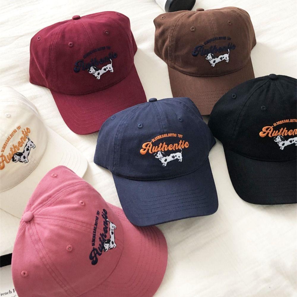 Retro Embroidery Baseball Cap Embroidered Sun Hat Simple Letter Baseball Hat  Outdoor