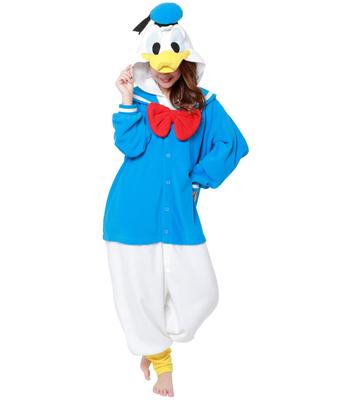 SAZAC Character Fleece Kigurumi, One Size Fits All, Disney Donald Duck