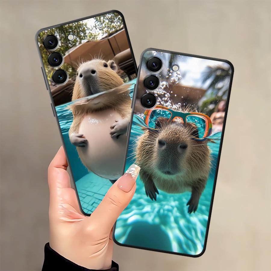 Cute Capybara Soft Back Phone Cover Case for Samsung Galaxy A50 A70 Note 20 Ultra 9 10 A04 A10 A20 A30 A40 A03 A01 A02 A06 A05