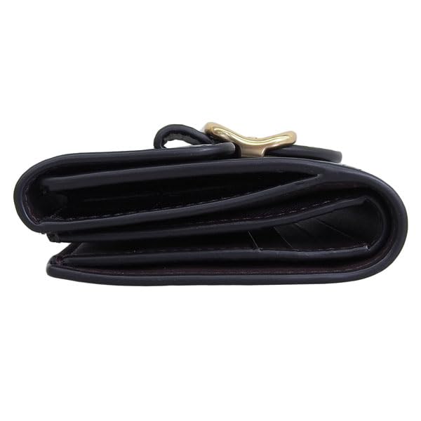 Wallet Bifold Folding Wallet Compact Outlet Brand Leather CM263 [Coach] Women's (BLACK/Black) [Item]