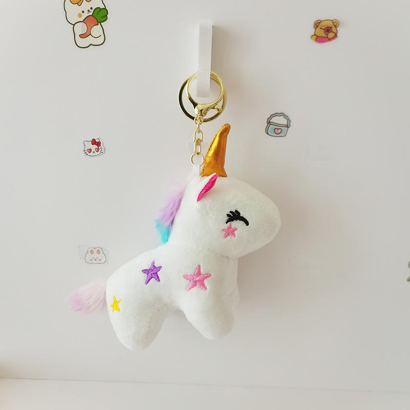 Unicorn Doll Pendant Cute School Bag Hanging Ornament Wedding Gift Children's Toy Claw Machine Keychain