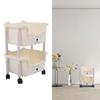 Storage Cart with Caster Wheels High Capacity Rolling Trolley Cart for Bathroom Kitchen Classroom Narrow Places