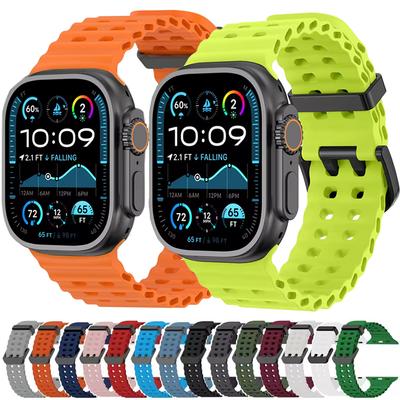 Bracelet Océan Pour Apple Watch Band Ultra 3/2 49mm Series 11 10 46mm Bracelet Sport Bracelet de Poignet iWatch 9 8 7 6 5 SE 45mm 44mm Correa