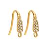 10pcs Stainless Steel PVD Gold Plated Zircon Earring Hooks Wires for DIY Jewelry Findings Accessories Handmade Earrings Making