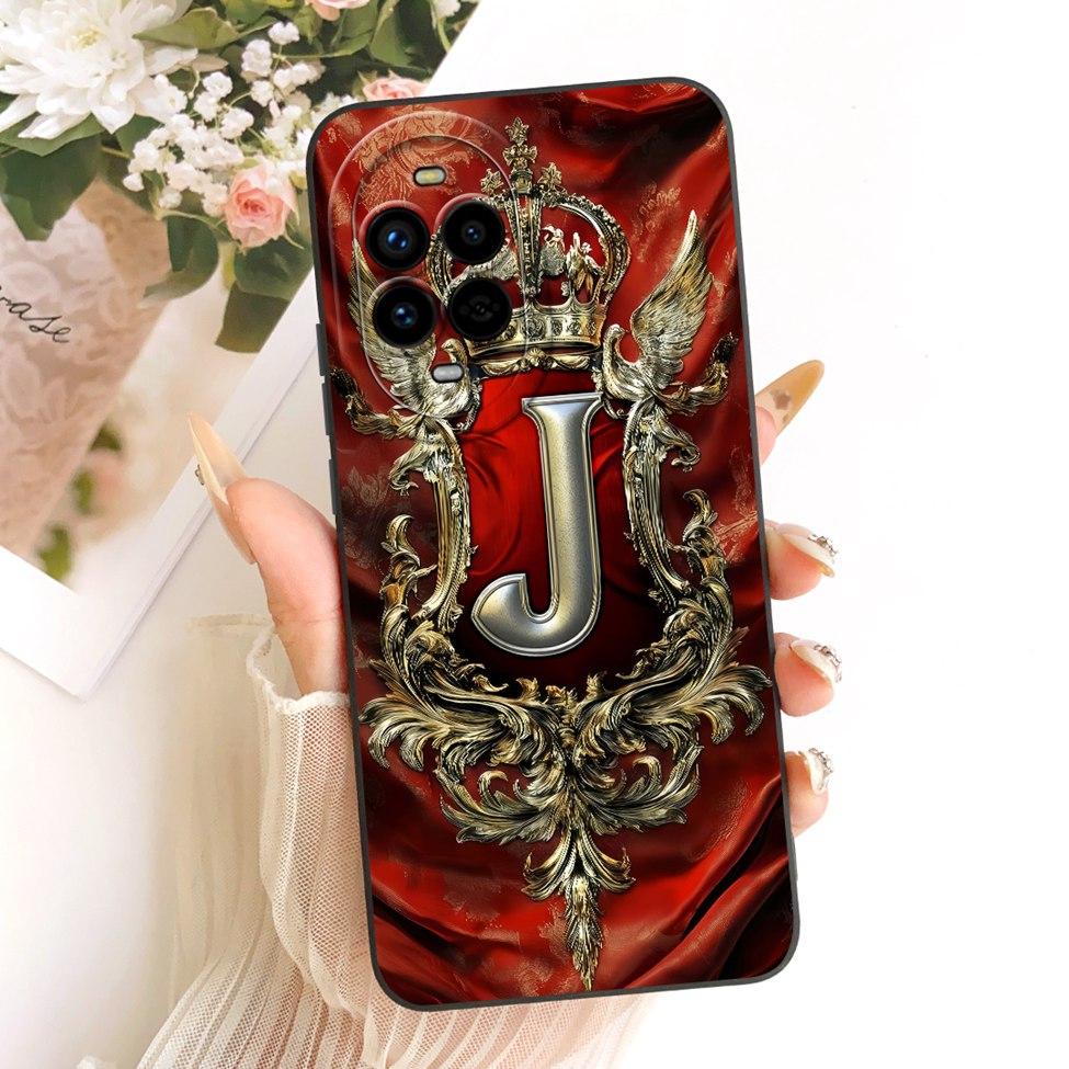 For Huawei Nova 13Pro 5G MIS-AL00 Phone Case For Huawei Nova 13 Pro 5G Cover Luxury A-Z Letters 2D Painted Silicone Casing