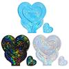 Holographic Heart Silicone Mold Epoxy Resin Mold Table Ornament Making Tool for Making Craft Decorations Easy To Clean