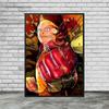 One Punch Man Janos, Saitama Hot Blooded Animație Poster și imprimare Decor Artă de perete Pânză Pictură pentru camera de zi Imprimare artistică fără cadru