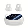 CLIP-ON HEADSET: Mini Wireless Headphones with Universal Mobile Phone Control and Voice Health Features, Compatible with All Smartphones