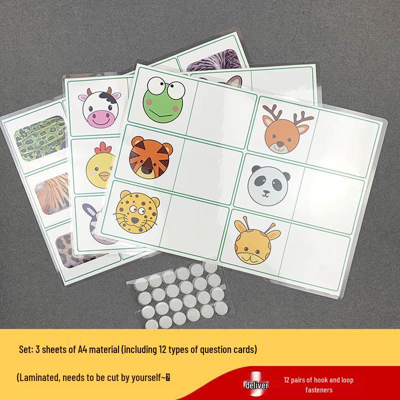 

Сопоставление хвостов животных: Игра-головоломка для младших и старших классов с карточками-шаблонами