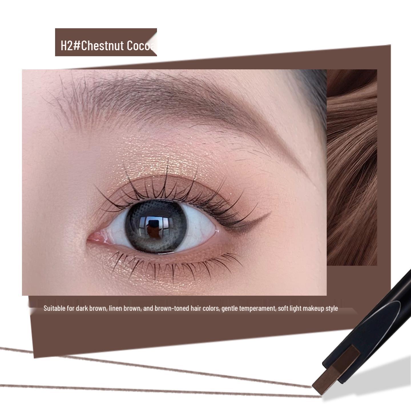 XIXI Sweet Fun House Dual-End Blade Cloud Eyebrow Pencil - Smooth, Natural Hair Stroke, Long-Lasting.