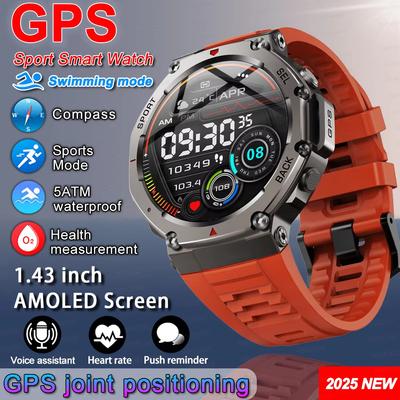 2025 New Original Premium Outdoor Smart Watch GPS Sport Fitness Health Swimming Waterproof Call GPS Smartwatch