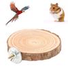 Percha Redonda para Pájaros   Soporte Natural de Madera para Pájaros de Jaula Loros Mordiendo De Pie