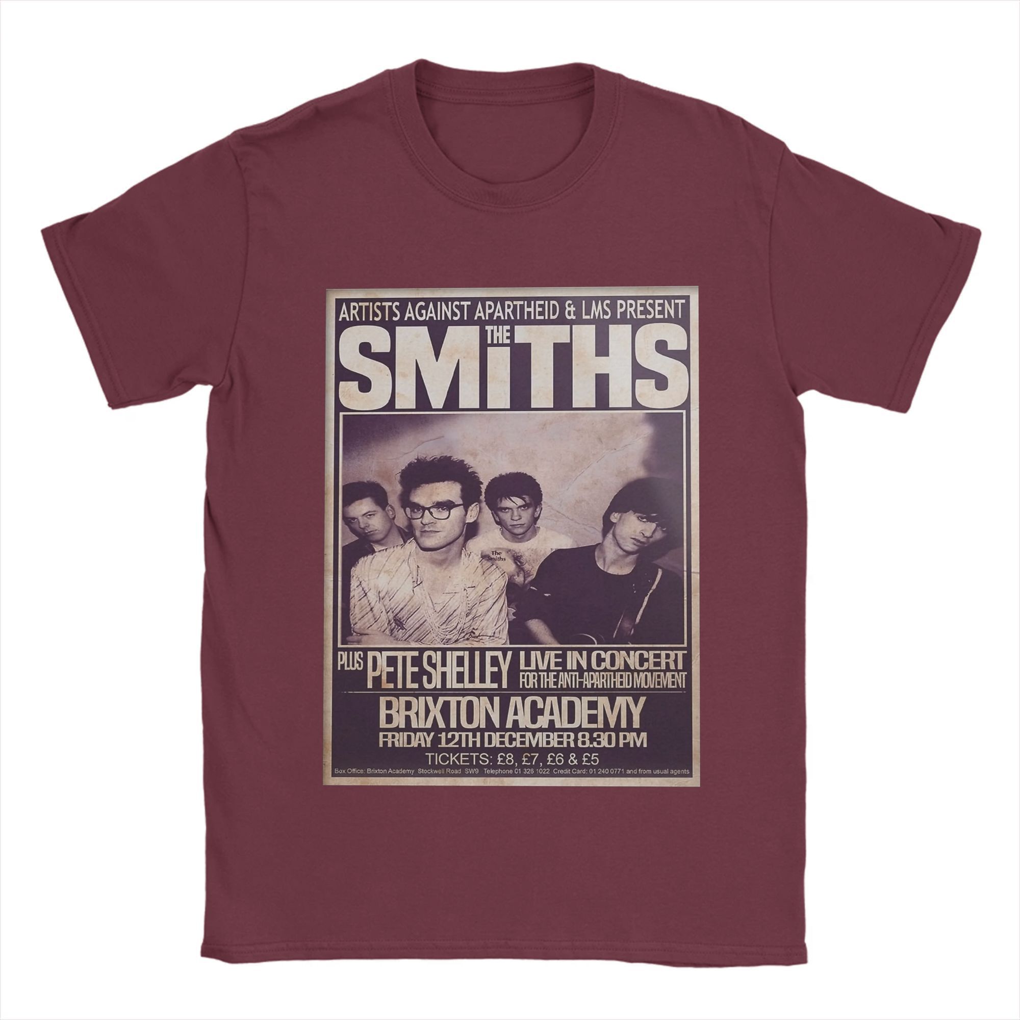 

The Smiths Футболки для мужчин 1986 Финальный концерт Новинка Чистые Футболки Круглый вырез Короткий рукав Футболки Идея для подарка Одежда L