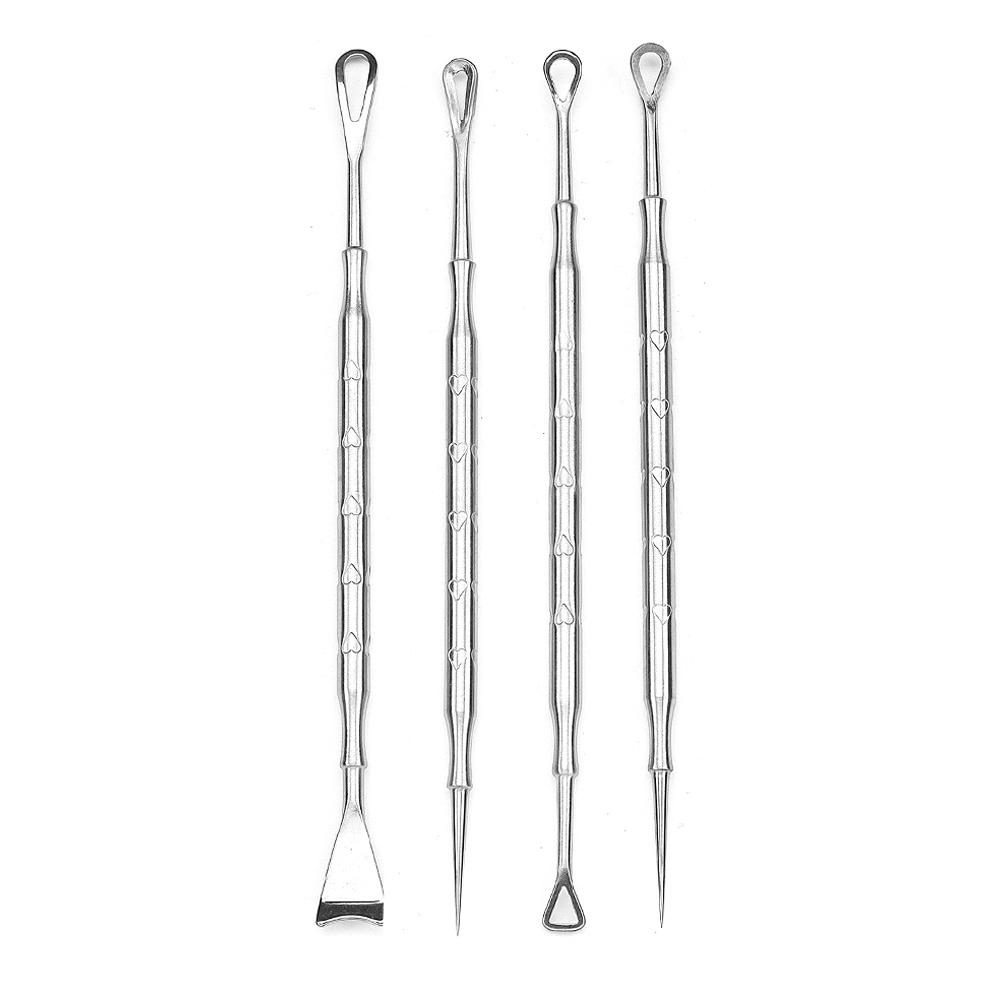 Ace pentru scule de îndepărtare a punctelor negre de puncte negre, extractor de comedon pentru curățarea porilor J9U5