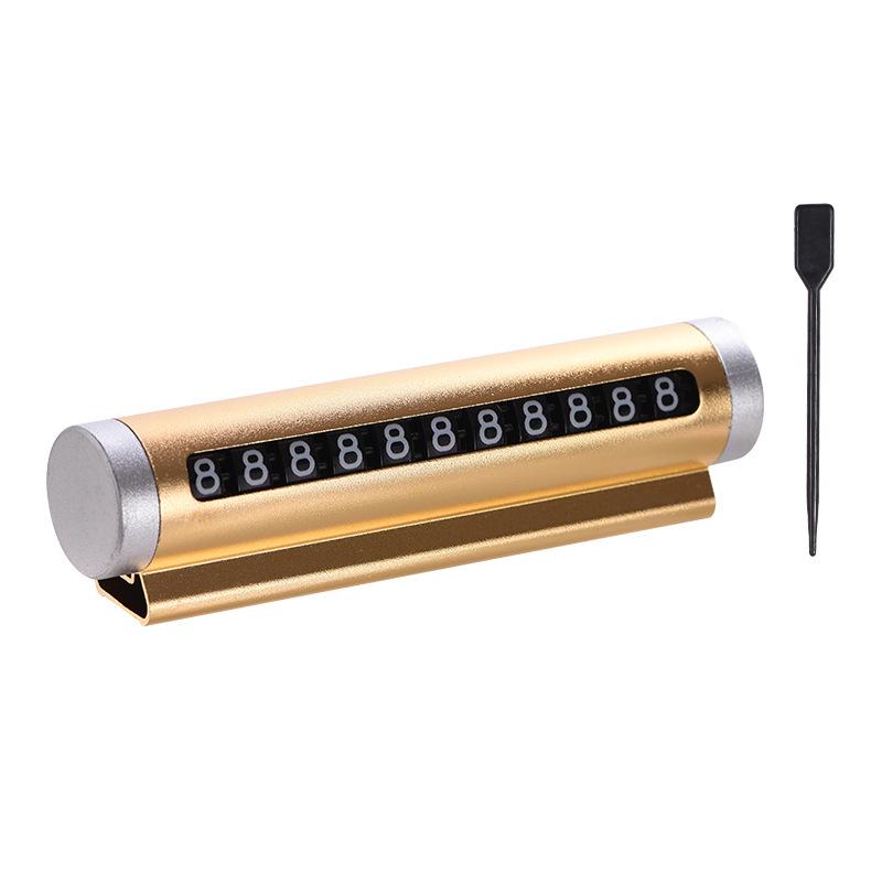 Adjustable Temporary Parking Sign: Aluminum Car Phone and Number Plate