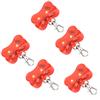 5Pcs Side Switch Bone Shape Pet Collar Light Lamp Tag Pendant Supply Waterproof Design