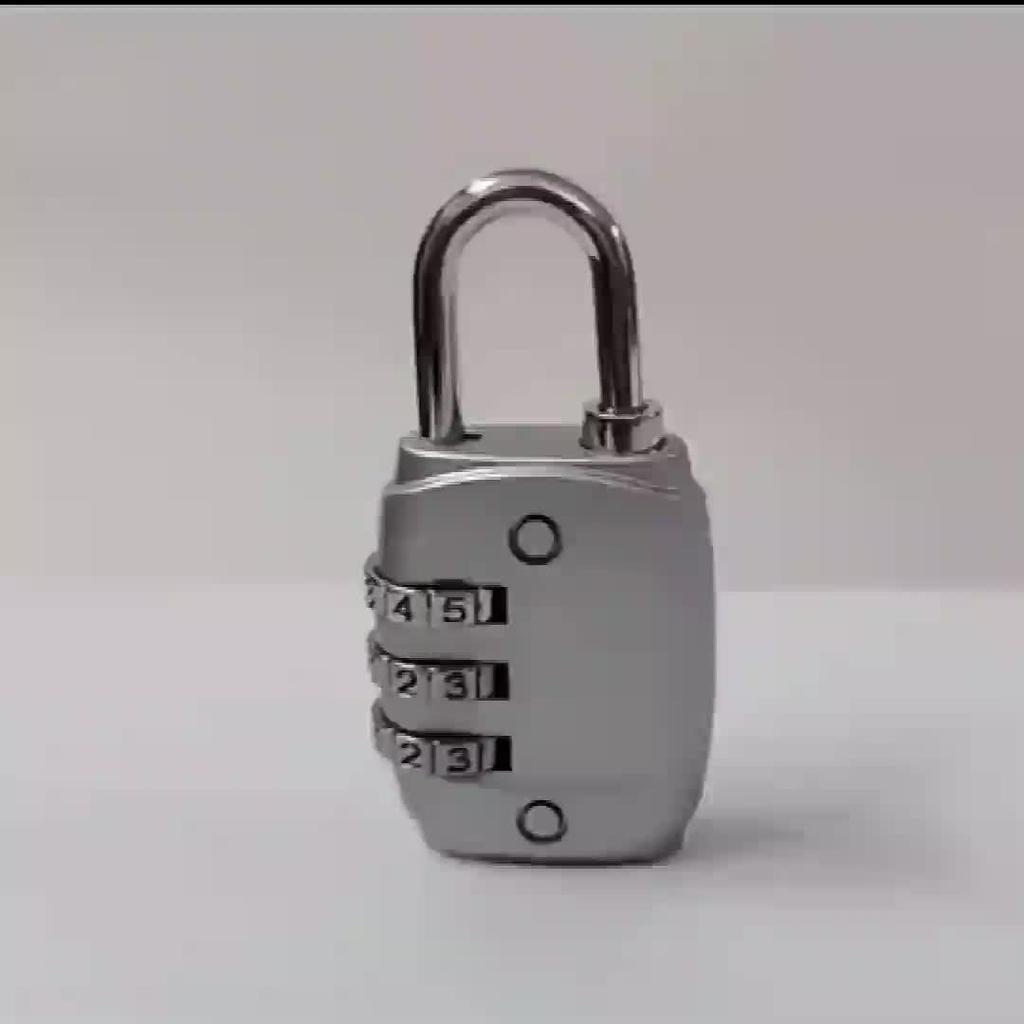 Password Lock 3 Position Password Lock Padlock, Suitcase Padlock for Gym, Cabinets and Luggage - Durable, Travel Padlock