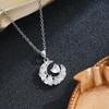 Moon Heart Luxury Diamond Necklace - Elegant and Versatile Clavicle Chain for Women