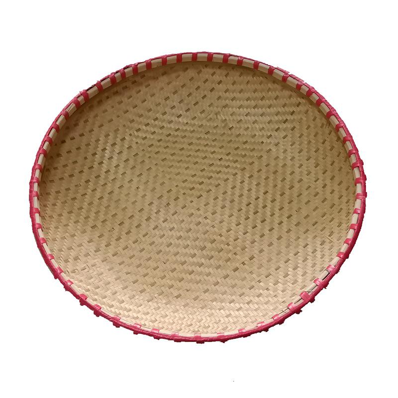 Large Handmade Bamboo Winnowing Tray & Deep Sieve Basket for Drying & Tea Leaves