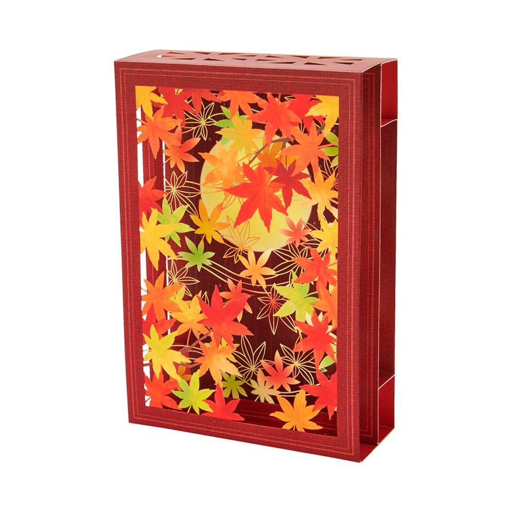 

Sanrio Autumn Boxed Autumn Leaves Greeting Card JAU 844306 Laser-Cut 19-4 оранжевый