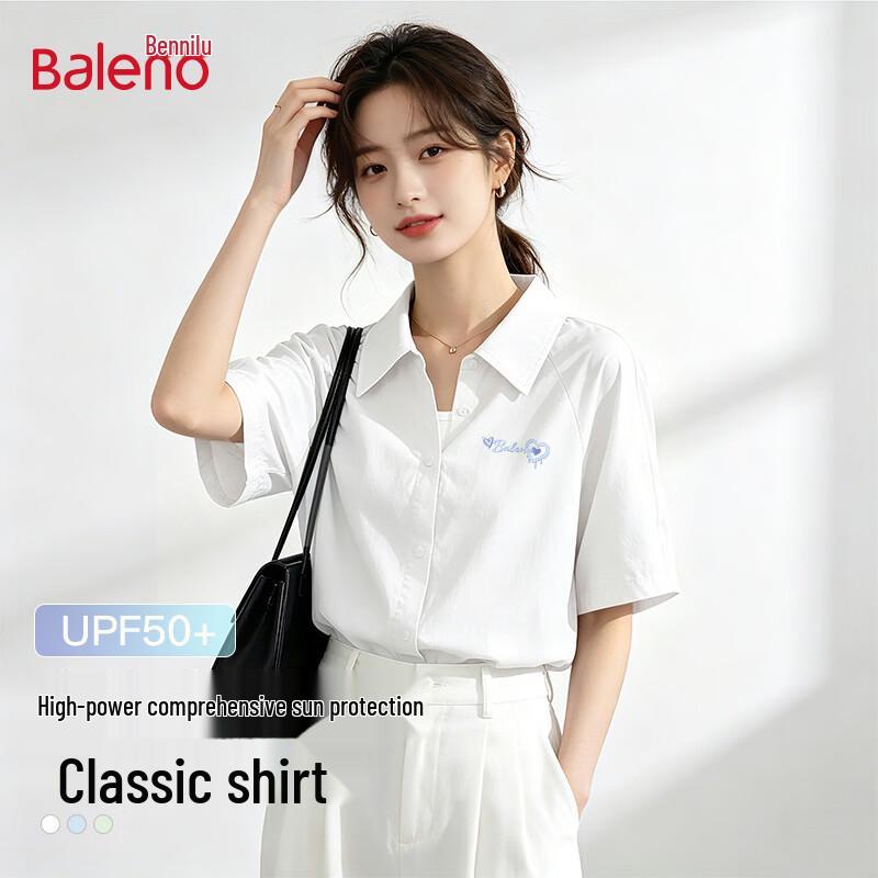Baleno Women s Loose-Fit UV Protection Short-Sleeve Shirt S