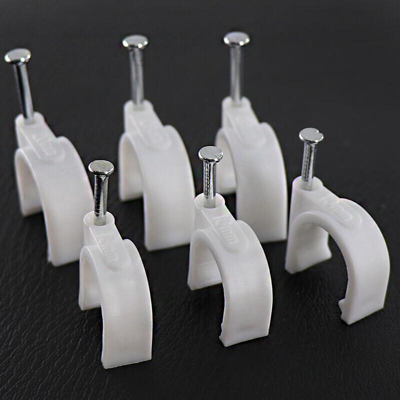 Haisidick HKHE-034 Round Plastic Steel Nail Cable Clips
