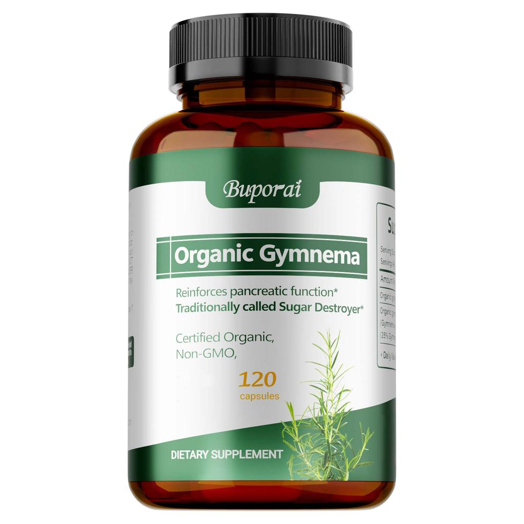 Organic Gymnema Capsules Support Balanced Health, Enhance Pancreatic Function, Are Vegan, and Suitable for Adults.