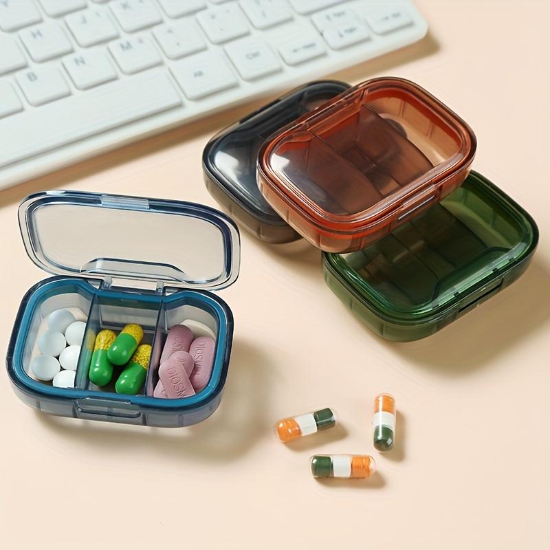 Mini Plastic Pill Box with 3 Compartments - Waterproof, Moisture-Proof, Large Capacity for Morning