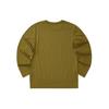 Skechers Solid Color Round Neck Pullover Loose Long Sleeve T-Shirt Men Tops Olive-Gray L224M002-0402