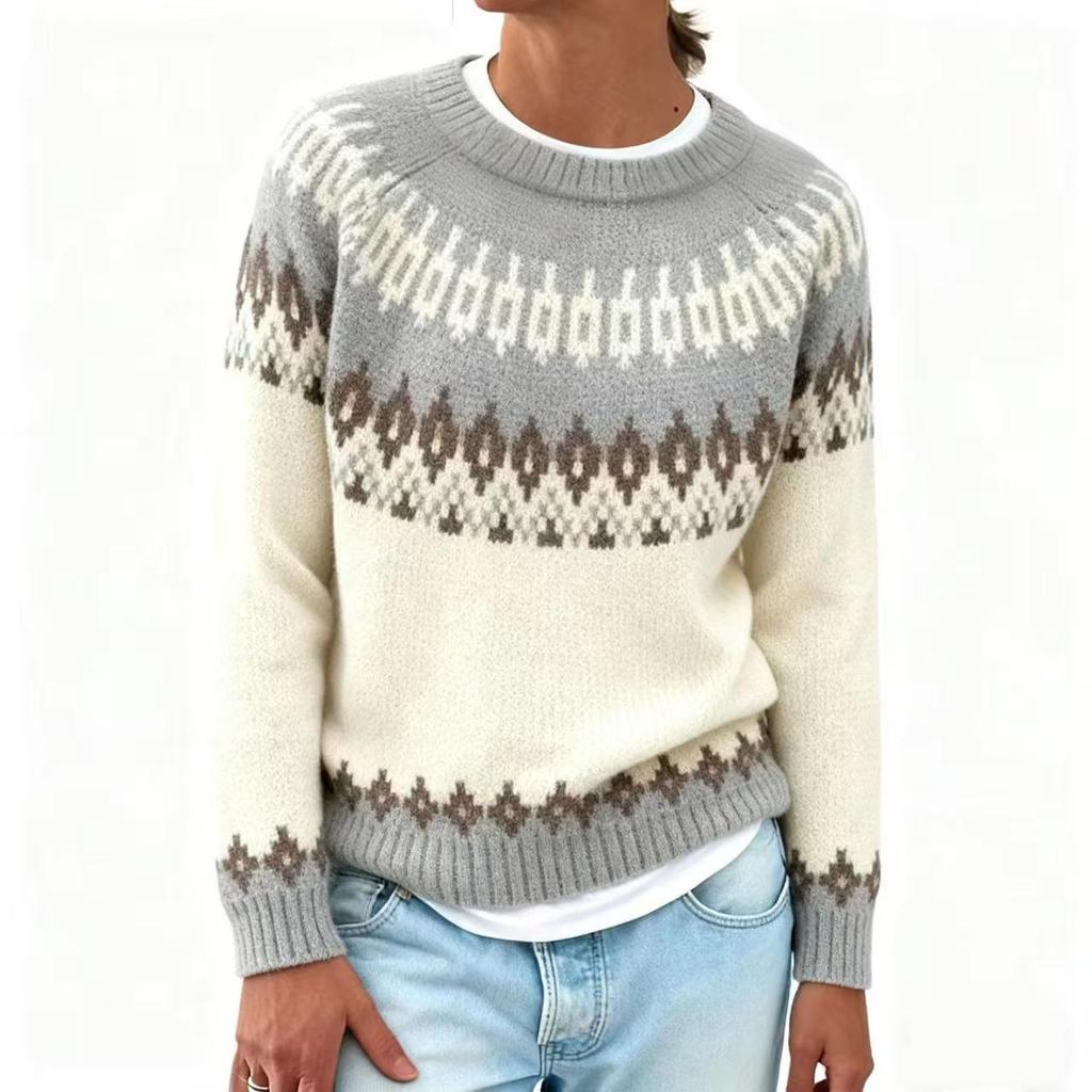 Maglione da Donna in Lavorazione Grossa Jacquard Acrilico Stile Europeo e Americano - Bestseller Autunno/Inverno