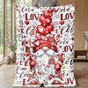 Valentine Gnome Love Truck Theme blanket Lightweight Warm Flannel Blanket Decorative Throw Blanket for Home Decoration