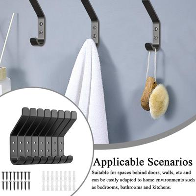 Coat Hooks Wall Mount 8 Pieces Stainless Steel No Drill Coat Hanger Wall Mount Hook Rack For Home Bedroom Living Room Kitchen