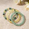 Festive Gifts Green Aventurine Golden Rutilated Quartz And Malachite Beaded Bracelet Set Natural Fashion Jewelry Daily Wear Simple Versatile Accessory