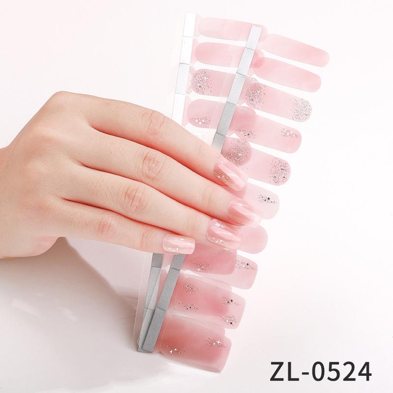 New French Manicure Stickers Waterproof Hot Stamping Ins Valentine's Day Nail Stickers