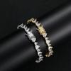 Hip Hop Couple Jewelry Claw Setting Big and Small Size Heart Zircon Tennis Bracelet for Women Valentine's Day Gift